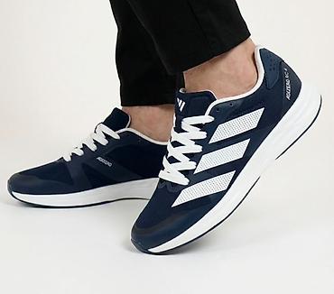 Мужские кроссовки, 41, 41.5, 42, Adidas, Новый, цвет - Синий, Самовывоз, Бесплатная доставка, Платная доставка