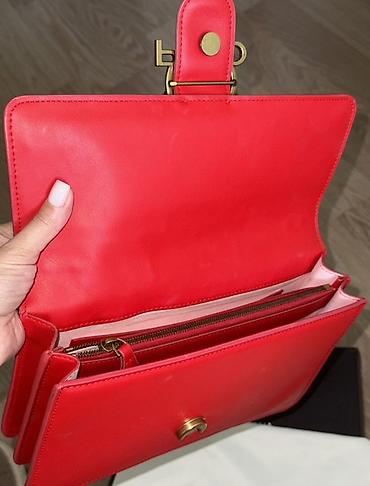 Çantalar: Pinko qadın çantası – qırmızı rəng 1:1eyni - Model: Pinko Love Bag — 4