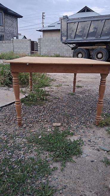 study table: Столовый комплект из массива дерева - Прямоугольный обеденный стол из — 1