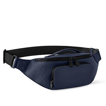 витон: Поясная сумка Louis Vuitton (модель типа Bumbag) в темно‑синем цвете — 3
