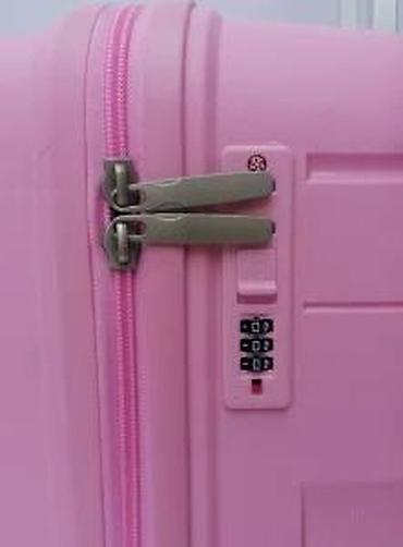 Putni koferi i torbe: Tvrdi kofer na točkiće – ružičasti - Materijal: čvrsta ABS/plastika — 19