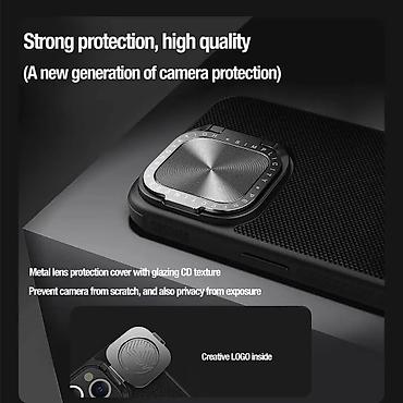 Maske i futrole za telefone: Futrola Nillkin Textured S za iPhone 15 Pro (6.1) crna. Uz brzu — 6