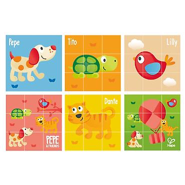 vero moda sandale: Hape drvene kocke – PEPE & FRIENDS slagalica sa 6 slika Šifra — 1