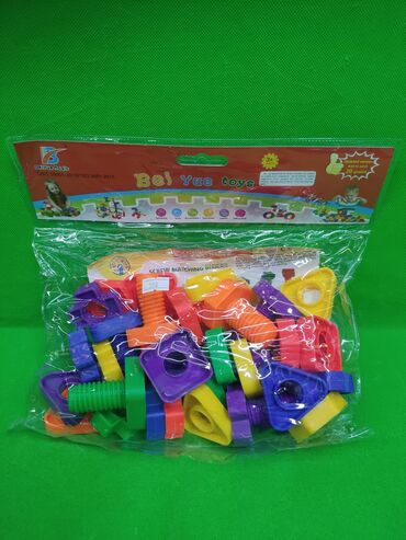 развивающие игрушки для малышей: Развивающий набор «Screw Matching Blocks» — крупные пластиковые болты