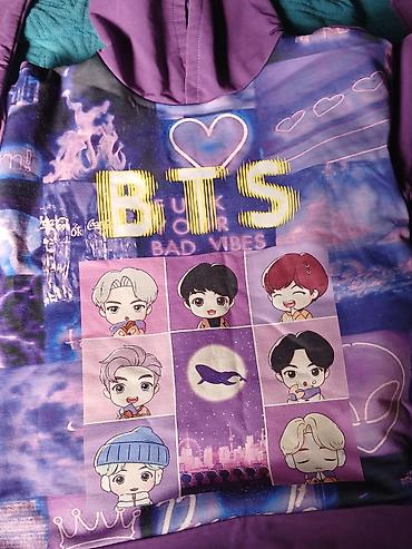 ош куртка: Толстовка с капюшоном BTS в фиолетовой гамме — 1