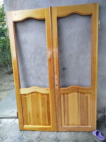 şan bal: İkiyarpaq ağac qapı dəsti - Material: təbii ağac (çam tipli), lakla — 3