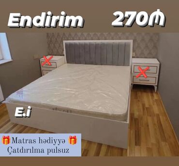 Çarpayılar: Yeni, İkinəfərlik çarpayı, Bazasız, Matras ilə, Siyirməsiz