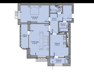Продажа квартир: 2 комнаты, 80 м², Элитка, 3 этаж, ПСО (под самоотделку)
