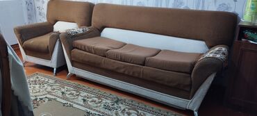 диван раскладушка: Диван-кровать, Б/у, Раскладной, С подъемным механизмом, Велюровая ткань, Нет доставки