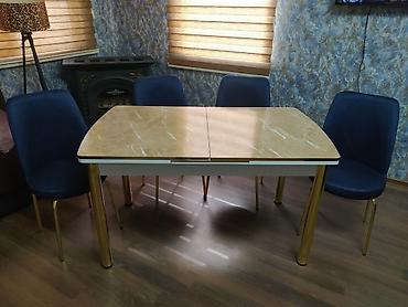 Masa və oturacaq dəstləri: Mətbəx üçün, Yeni, Açılan, Dördbucaq masa, 4 stul — 7