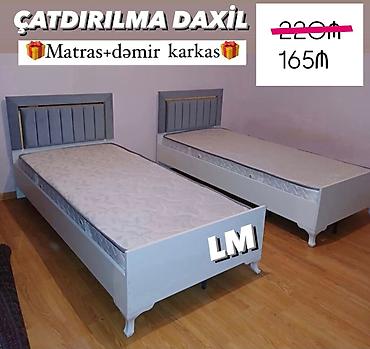 Tek nəfərlik çarpayı dəsti - Dəst: çarpayı korpusu + matras + dəmir lalafo.az -da Tek nəfərlik çarpayı dəsti - Dəst: çarpayı korpusu + matras + dəmir