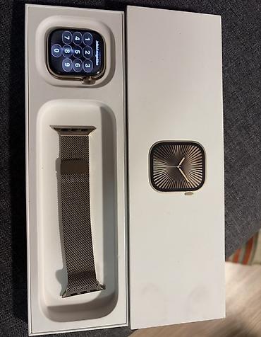 xiaomi ai glasses бишкек: Titanium Apple Watch 10 46mm (акб 100) Cellular + GPS с миланским — 1