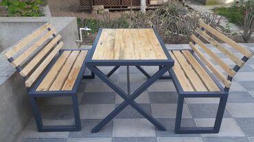 Taburetlər: Sənaye üslubunda bar tabureləri - Oturacaq: təbii ağacdan, yumru — 22