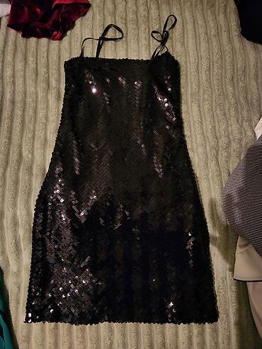 seksi ic geyimləri: Qara payetli qısa don - Model: düz kəsim, mini uzunluq - Material — 1