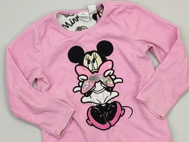 różowy sweterek: Bluza, Disney, 4-5 lat, 104-110 cm, stan - Dobry