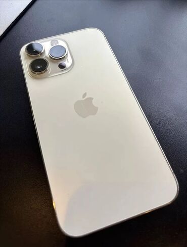 айфон 12 мин: IPhone 14 Pro Max, Колдонулган, 256 ГБ, Алтын, Заряддоочу түзүлүш, Коргоочу айнек, Кабель, 87 %