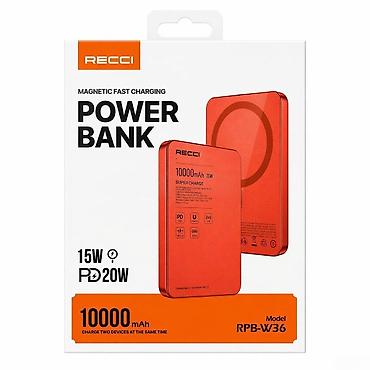 Xarici akkumulyator Recci Magnetic PowerBank RPB-W36 Akkumulyatorun lalafo.az -da Xarici akkumulyator Recci Magnetic PowerBank RPB-W36 Akkumulyatorun