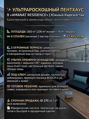 рыночная стоимость: 6 комнат, 300 м², Резиденция, 13 этаж, Евроремонт — 2