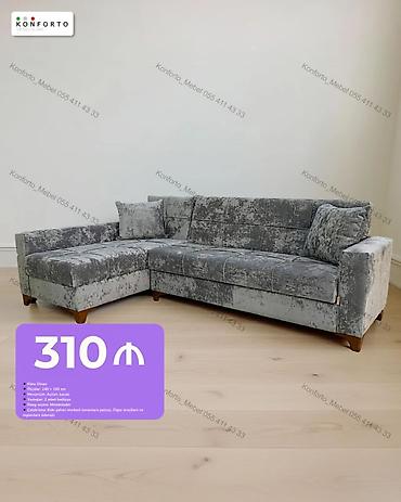 Künc divan – “Konforto Mebel” - Ölçülər: 240 × 150 sm - Mexanizm