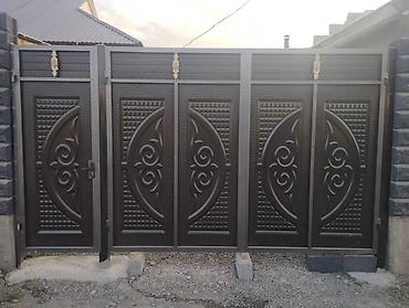 Откатные ворота: Ворота Ворота Распашные, Штампованный Кыргыз оймо баардык турун — 14