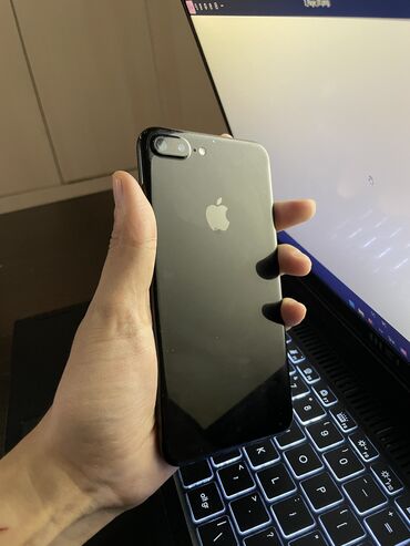 айфон8 ош: IPhone 7 Plus, Колдонулган, 256 ГБ, Кара, Коргоочу айнек, Каптама, 83 %