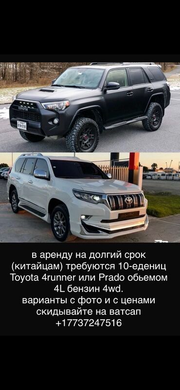 Toyota: Toyota 4Runner: 2020 г., 4 л, Типтроник, Бензин, Внедорожник