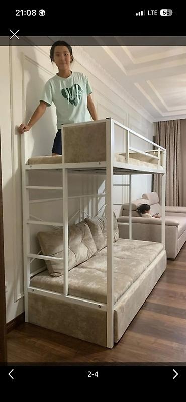 Другое торговое оборудование: Двухъярусная кровать-чердак с диваном внизу - Каркас: прочный — 2