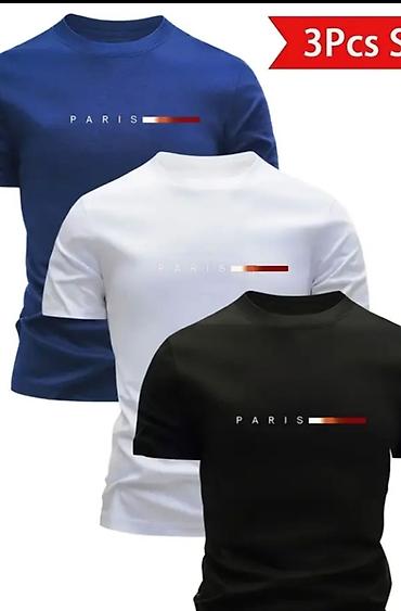 Футболки: Мужская футболка с круглым вырезом и короткими рукавами. Модель — 4