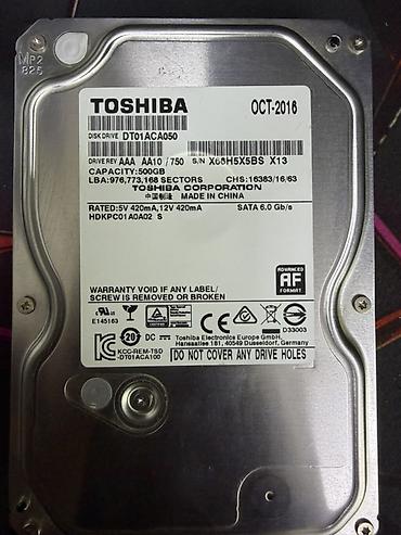 hdd box: Накопитель для ПК, Новый, Toshiba, HDD, 512 ГБ, 3.5", Для ПК — 1