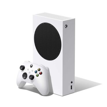 Xbox Series X: Ağ rəngli, yığcam dizaynlı Xbox Series S oyun konsolu. Konsolun