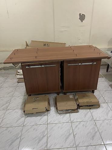 komputer stolu: Komputer stolu sirmeli skafli - Material: taxta teksturalı — 1