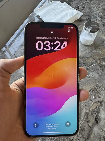 aphone 14: IPhone 12 Pro Max, Б/у, 256 ГБ, Matte Gold, Чехол, Кабель, 76 % — 2