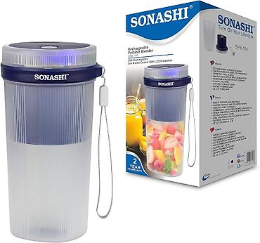 blender sonashi: Məhsul №: 1966 Məhsulun adı: Portativ blender Sonashi SPB-194 Blue — 1
