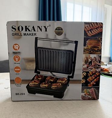 Электрический гриль Sokany SK‑223 - Мощность: 850 Вт - Двусторонний at lalafo.kg Электрический гриль Sokany SK‑223 - Мощность: 850 Вт - Двусторонний
