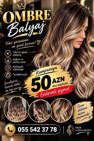 Ombre Balyaj 50₼-dan başlayan qiymətlərlə