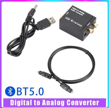 tv kabel: Audio optic convertor Tv -nin optic digital çıxışını analoq aux