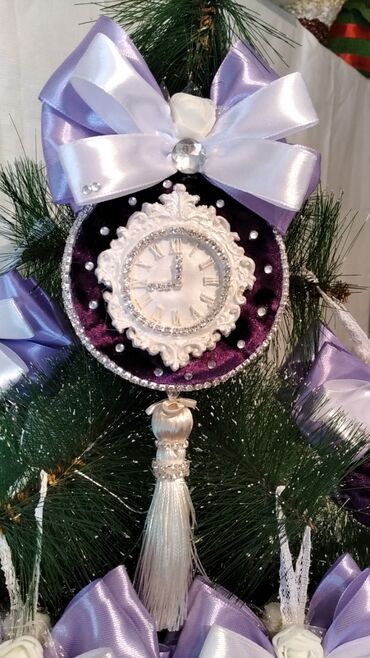 Ёлочные шары и украшения: Пластиковые шары, бархот мраморный,лепнина,стразы — 2