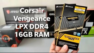 ddr4 32gb: Оперативдик эс-тутум, Жаңы, Corsair, 16 ГБ, DDR4, 2666 МГц, ПК үчүн