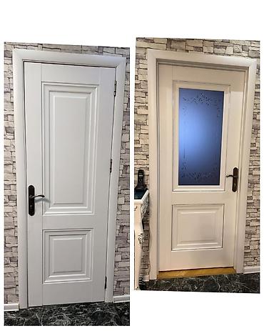 ağ daşlar: Qapi satilir 1ededi 120 azn. 7 ededdi.Olcusu 5eded 80x205. 2 eded — 1