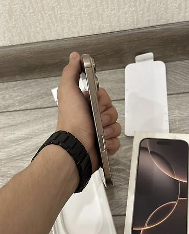 ayfon şekli: IPhone 16 Pro, 256 GB, Desert Titanium, Zəmanət — 5