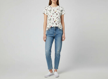 saint laurent t shirty: Bershka, Футболка жіноча, розмір XS