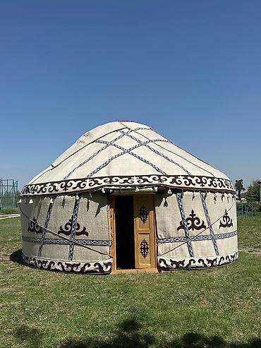Спорт жана хобби: Боз үйлөрдү ижаралоо, Каркасы Металл, 75 баш, Казан, Идиш-аяк, Полу менен — 10