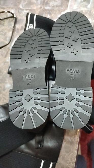 qara kabloklar: Fendi Roma qadın çəkmələri – dizüstü model - Rəng: qara - Material — 2