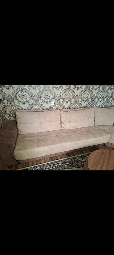 divan ustu: Künc divan dəsti - Forma: L-şəkilli, geniş oturma sahəsi və dərin — 4