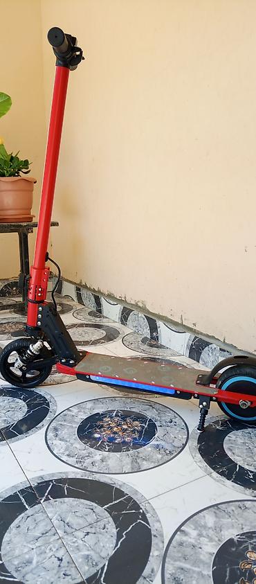 Электротранспорт: Elektrik skuter – qırmızı/alüminium gövdə, gücləndirilmiş karkas — 1