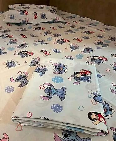 devojke za crtanje: Pamučna tkanina sa motivima crtanih likova Lilo i Stič – idealna za — 8