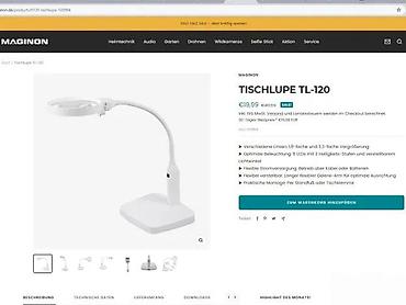 menta sadnice: MAGINON TL-120 – stona lupa sa LED osvetljenjem - Ugrađena LED — 4