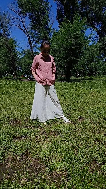 Джинсы: Штаны кюлоты широкие джинсовые - Фасон: очень широкий крой — 12