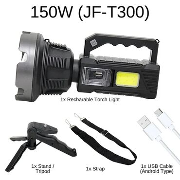 Lov i ribolov: Punjiva baterijska lampa sa postoljem i LED reflektorom Punjiva — 10