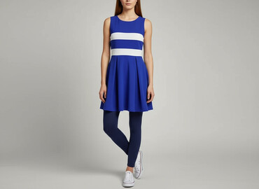 prążkowane sukienki: Women`s dress, size S